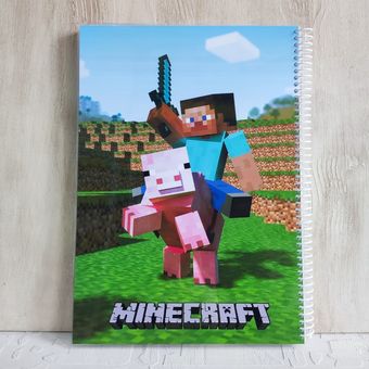 دفتر نقاشی ماینکرافت سایز A4 | سایز بزرگ | جلد لمینیت شده | کد 4