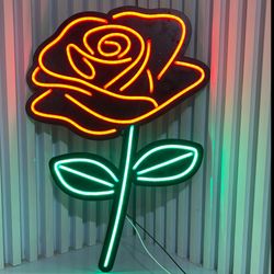 تابلو نئون گل رز  30*50