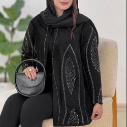 کت نگینی جنس مخمل شیک و مجلسی زنانه