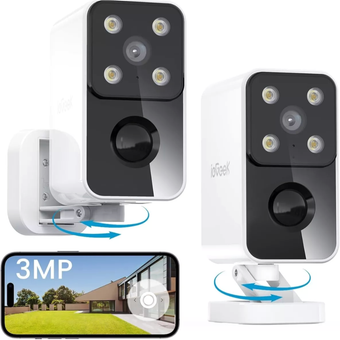 🏡 دوربین امنیتی بی‌سیم بیرونی 2 عددی 2ieGeek 180° Pan اصلی