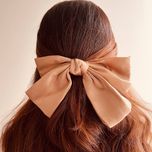 گیره فرانسوی ساتنی قهوه ای