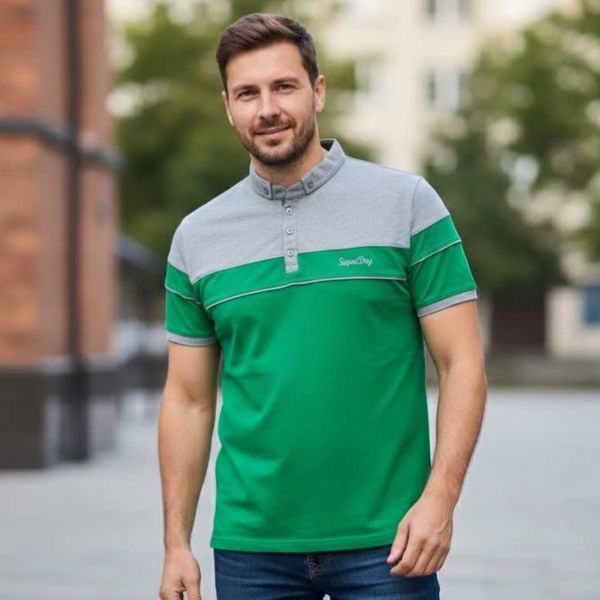 تیشرت یقه دار مردانه قواره بزرگ