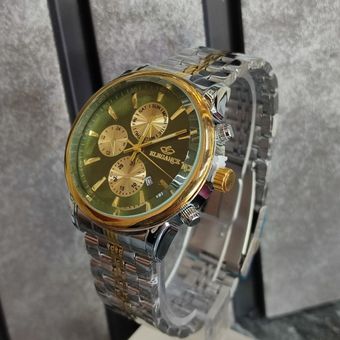 ساعت مچی عقربه مردانه الگانس با صفحه سبز و قاب استیل مدل 4901