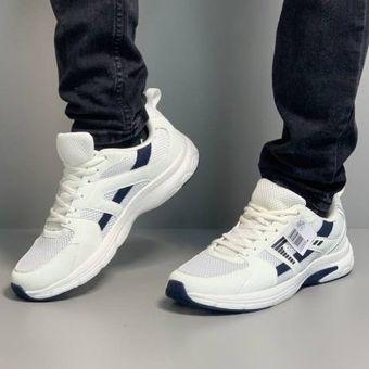 کتونی مردانه سفید بغل سرمه ای