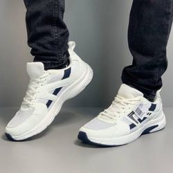 کتونی مردانه سفید بغل سرمه ای