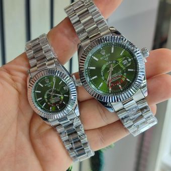 ساعت مردانه و زنانه رولکس با قفل تاجدار اصلی و رنگ ثابت