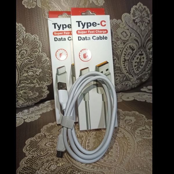 کابل شارژ سریع تایپ‌سی مدل Type‑C Super Fast Charge با شدت جریان 6 آمپر