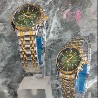 ساعت مردانه و زنانه الگانس شیشه تراش تقویم فعال با قفل پروانه مدل ELG81000