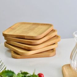 زیر لیوانی بامبو مربعی