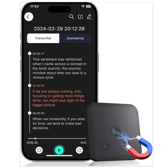 ضبط‌کننده صدای دیجیتال هوشمند AI – حافظه 64 گیگابایت با هوش مصنوعی ChatGPT-4o اصلی