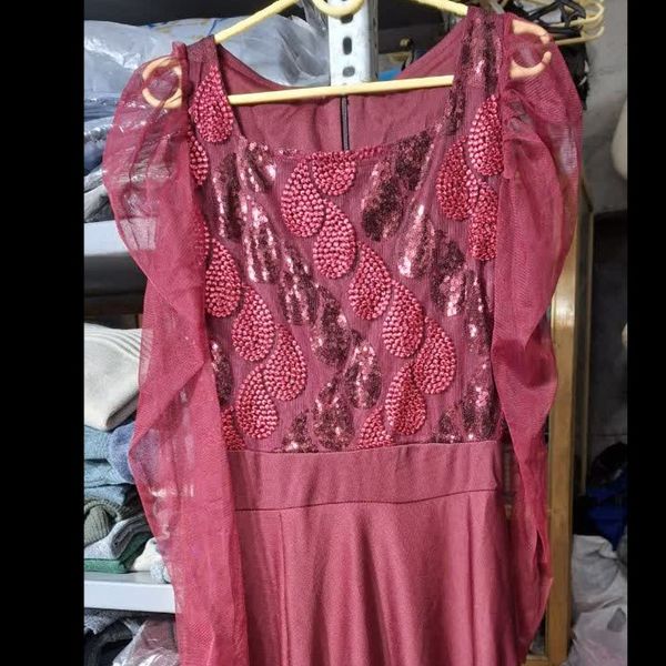 پیراهن مجلسی شیک  یلدایی زنانه قرمز