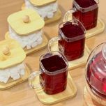 فنجان پیرکس مربعی وارداتی دلی گلس