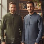 سویشرت بافت ریز مردانه زیپدار