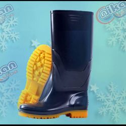 چکمه مشکی ساق بلند مردانه کفش نیکان