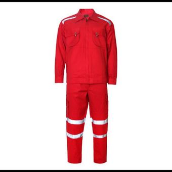 لباس کار کتان تمام قرمز مکسون کد 1354