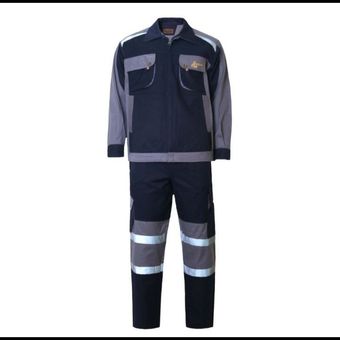 لباس کار کتان سورمه ای طوسی مکسون کد 4820