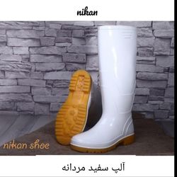 چکمه سفید ساق بلند مردانه کفش نیکان