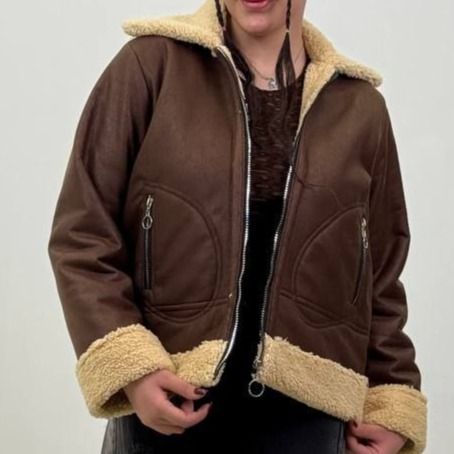 کت چرم بوفالوی دخترانه وزنانه داخل بعبعی