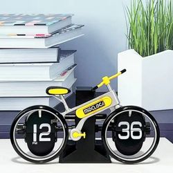 ساعت رومیزی ورقه ای، مدل میدکلاک، طرح دوچرخه