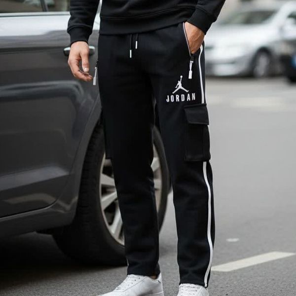 شلوار اسلش مردانه شیک مشکی شش جیب