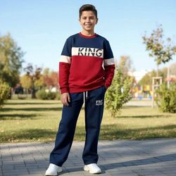 بلوز شلوار پسرانه king | دورس دو نخ | 8 تا 14 سال