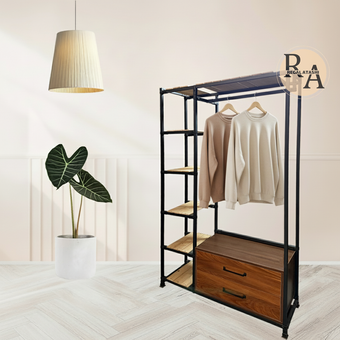 رگال کشو دار mdf بغل طبقات با چوب روس