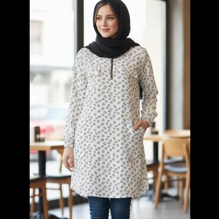 مانتو شیک زنانه گل بابونه