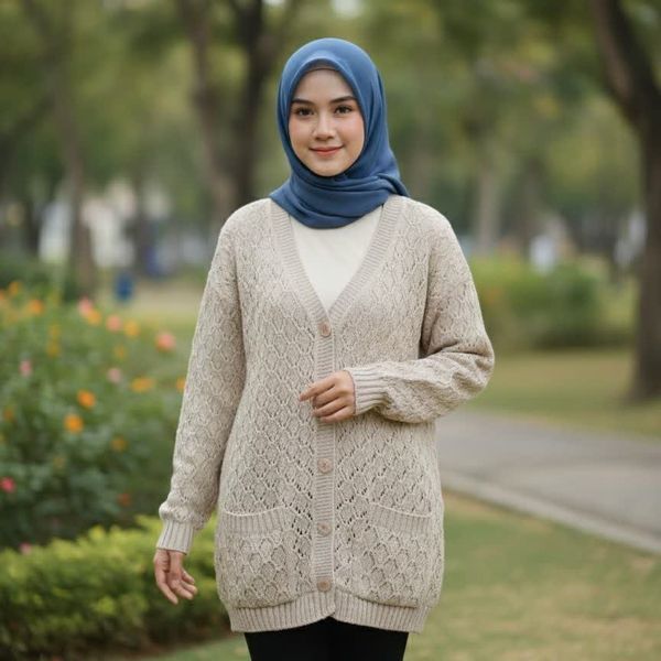 ژاکت زنانه شیک طرح لوزی