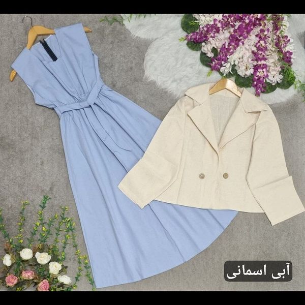 کت و سارافون زنانه لنین تابستانه بیرونی آبی