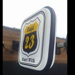 تابلو لایت باکس مربع دو طرفه