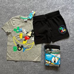 ست تیشرت و شلوارک پسرانه دیزنی کد EU4011