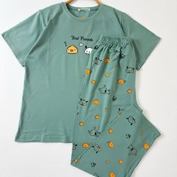 ست تیشرت و شلوار سایز نرمال (آبی_فیروزهای)