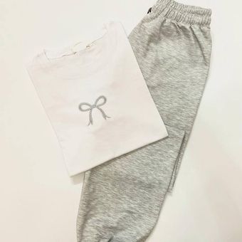 ست گلدوزی پاپیون (سفید)