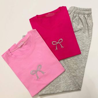 ست گلدوزی پاپیون (صورتی تیره)