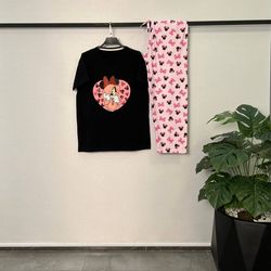 ست تیشرت شلوار میکس عروسکی