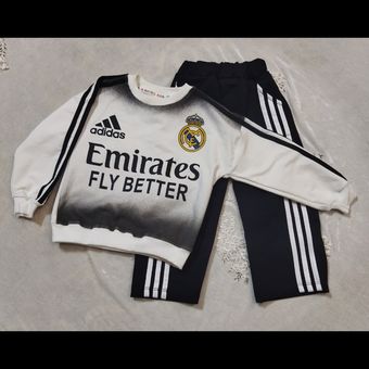 بلوز و شلوار اسپرت پسرانه رنگ سفید و مشکی