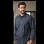 پیراهن شیک مردانه دوجیب طوسی