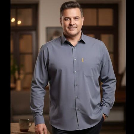 پیراهن شیک مردانه تک جیب قواره دار