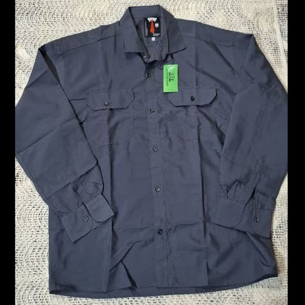 پیراهن شیک مردانه دوجیب طوسی