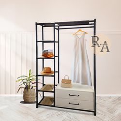 رگال کشودار mdf بدنه آهنی با طبقات چوبی