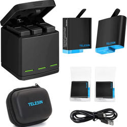 کیت شارژ و لوازم جانبی TELESIN مخصوص GoPro Hero 5.6.7.8 اصلی