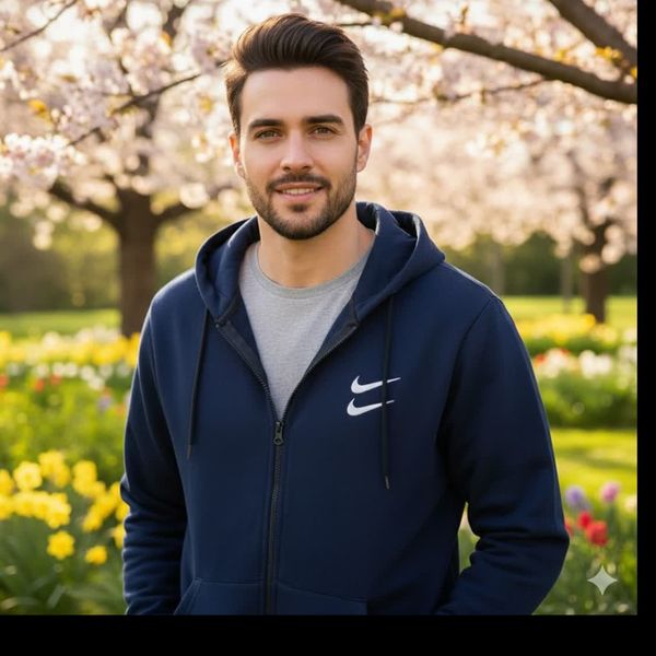 سویشرت مردانه شیک طرح  نایک سورمه ای