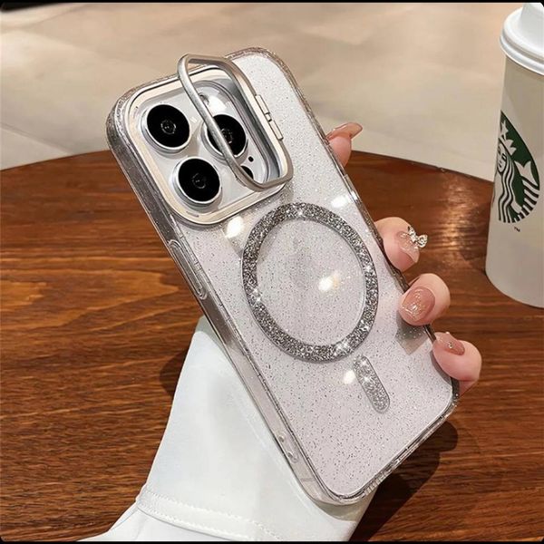 قاب مگسیف ساپورت استندشو شاین اکلیلی مدل Shiny Magsafe Stand برای آیفون