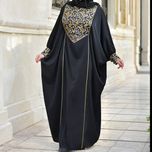 مانتو عبایی مشکی مجلسی فارا