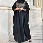 مانتو عبایی مشکی مجلسی فارا