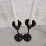 شمعدان فلزی مشکی مدل لاله ست دو عددی SH01