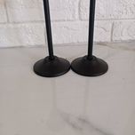 شمعدان فلزی مشکی مدل لاله ست دو عددی SH01