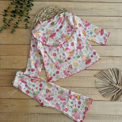 ست راحتی ریلی دخترانه | طرح پرنسس | 1 تا 12 سال