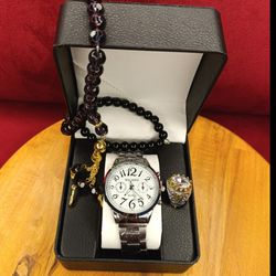 ست ساعت انگشتر دستبند تسبیح.مردانه