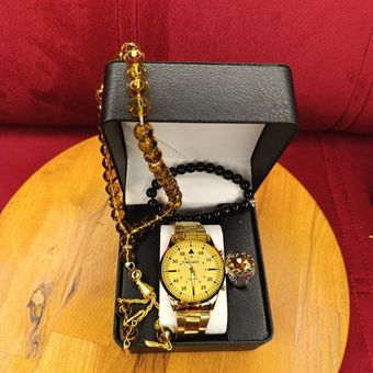 ست ساعت انگشتر دستبند تسبیح.مردانه.